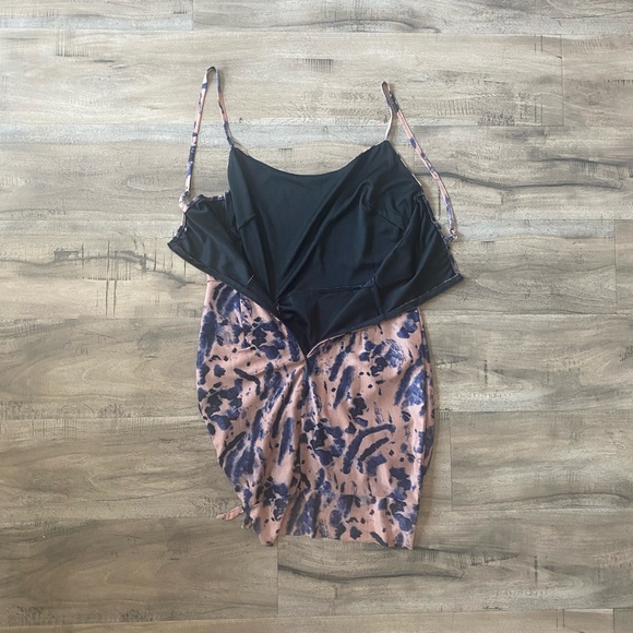 Floral Print Women Bodycon Dress Strap Skinny Mini Sundress Slit Hem Fashion NWT - Picture 11 of 13